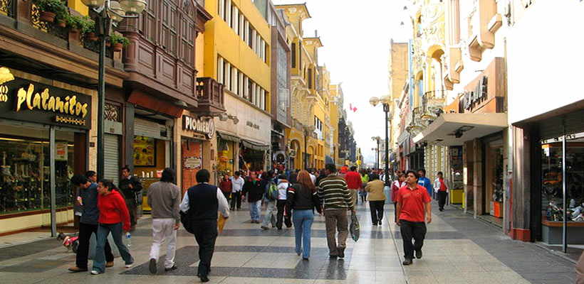 Jirón de la Unión en lima tour Perú